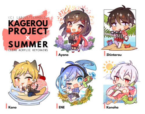 labjusticaholic:   heyo everyone, its new merch time ヽ(>∀<☆)ノ after a superrr busy week back to work i finally finished the whole set aaa ;v;;; kagepro is story about summer but we dont get to see our precious children in ‘normal’ summer