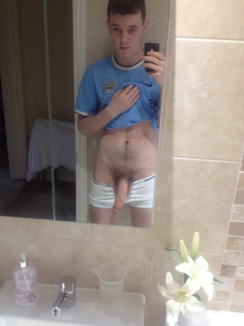 mybritsinboxers:  ben from manchester in his fot top and ex girlfriends thong, seriously hoy guy :) 