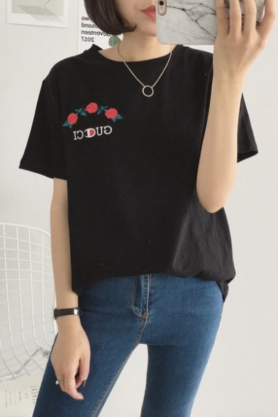 alwaysleftengineer: Chic Fresh Tees Collection  Letter Floral Embroidered   Me? Sarcastic? Never  NASA Logo   Landscape Pattern   Don’t trip out  Galaxy Print   Don’t be sad Be rad   Stay weird  Cartoon Pattern  Cartoon Skull Pick your favorites!