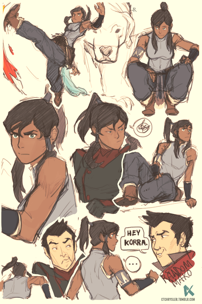 ctchrysler:  &ldquo;HEY KORRA.&rdquo; Drawn from memory, no reference (except