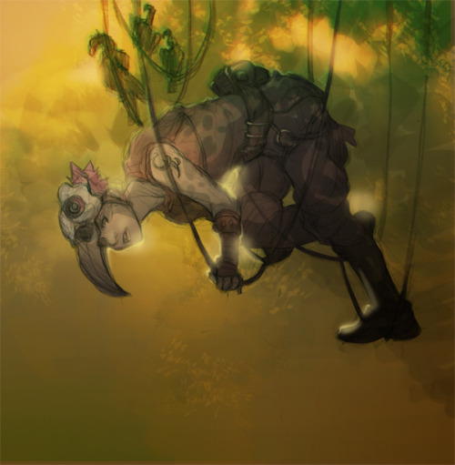 skulldog:  Colored sketch done for a good artist friend.