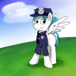 Hope Crossheart,  the pegasus police officer.