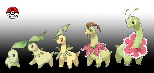 inprogresspokemon: #152.5 - As Chikorita age, the sweet aroma that wafts from the leaf on their