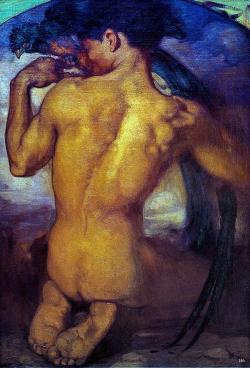 El Quetzal. 1916.Saturnino Herran. Mexican 1887-1935. oil/canvas.