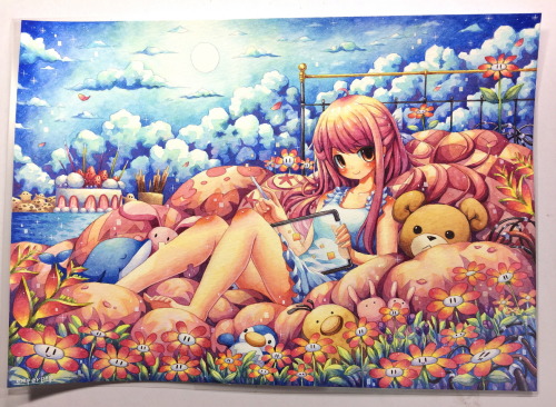fandom-artworks: emperpep:    Shelter fanart watercolor commission for kawaiipony2.deviantart.com   artists watercolor and colored pencil on 300g montval paper.  emperpep 