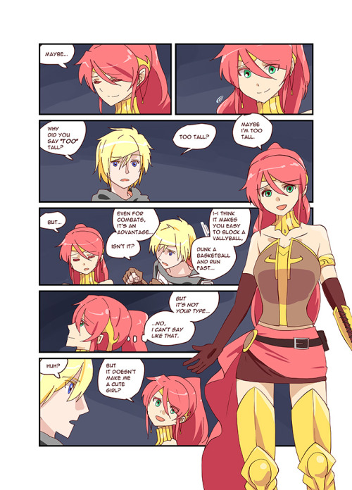 mete-g:  **********************if you can’t read this comic for my poor English, you can get better translations here or here.And you cant read left to right. Read right to left.**********************I just wanted to let Jaune say “I’m taller than