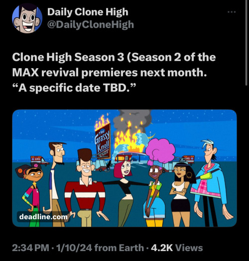 HEY UHH CLONE HIGH S3 OUT NEXT MONTH YALL