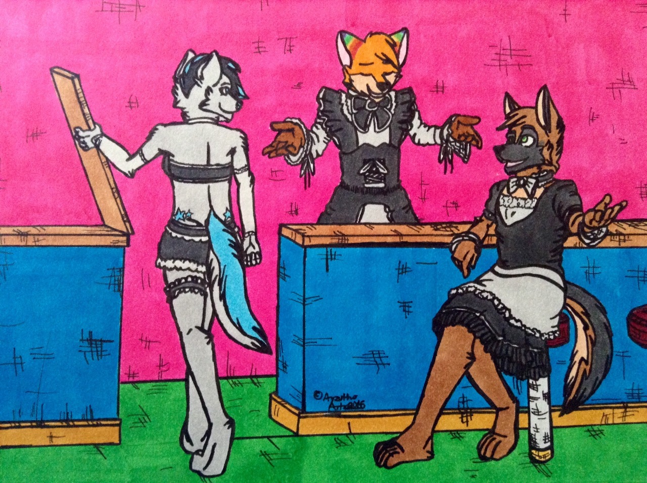 shadowthekitsunereturns:ayzutho-the-catfox:‘Late Night Chatter’ Requested by