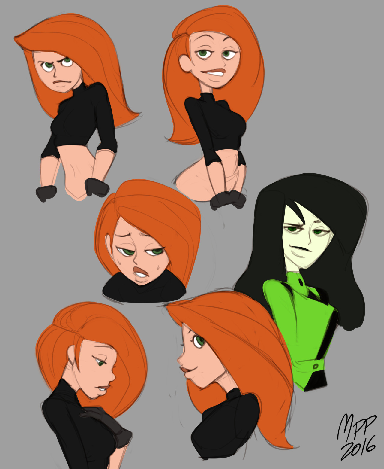 superionnsfw:  mrpotatoparty:  Kim practice, and a bonnus Shego.  @feathers-butts