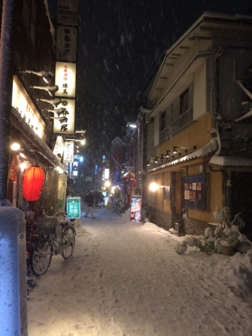 January 22, 2018 in Nerima-ku, Tokyo, Japan.The record breaking 21cm snowfall colloquially known as 