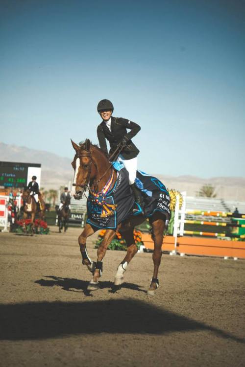 sophiestclair:Ashlee Bond Clarke and Chela LS winners of the AIG $1M Grand Prix at HITS Thermal. Pho