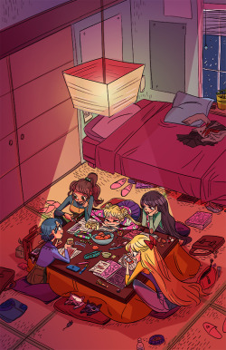 shaburdies:  Senshi Study Sesh! This was the piece I submitted to the Meatball Head Sailor Moon art show in LA at Meltdown Comics! 