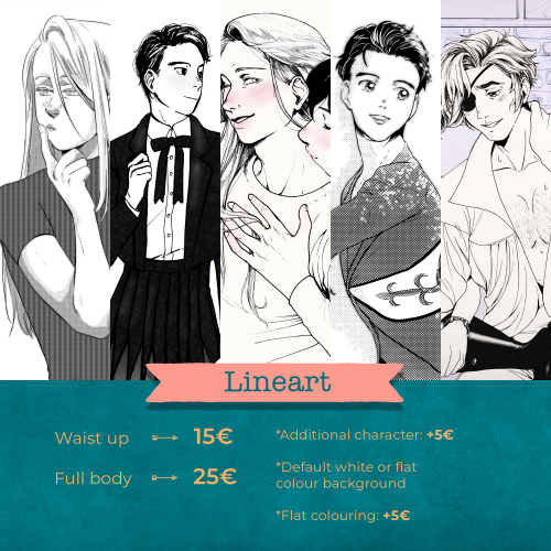 Commissions are open! *:･ﾟ✧It was time to finally update my information sheets and samples, so here’
