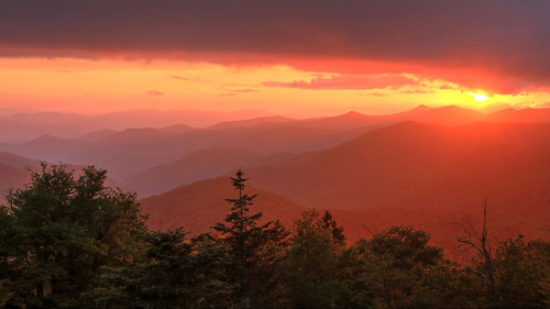 americasgreatoutdoors:Stretching almost 500 miles along the crest of the Appalachian mountains throu