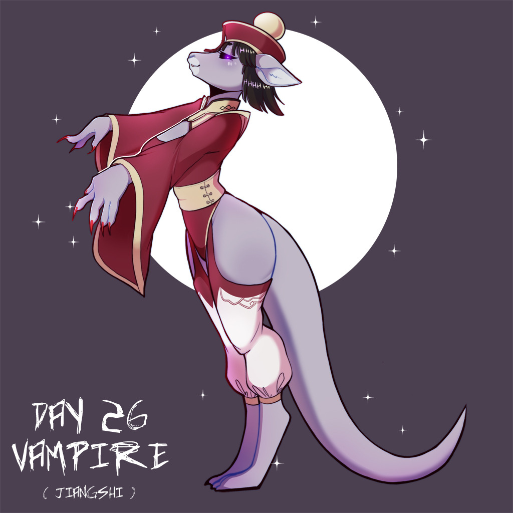 redrabbu: Day 26: Vampire | Drake-Stormchaser @ fA    **jiangshi are Chinese vampires