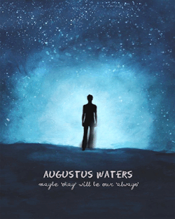 superwholock-is-the-new-sexy:  peeta-lost:  thunderingheart:   Augustus Waters Maybe ‘okay’ will be our ‘always’   THIS POSTER IS TOO FUCKING MUCH. IS HE STEPPING INTO THE LIGHT?  wait he’s got too many legs 