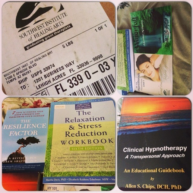 They say Christmas in July. That’s how I feel. Received my books from @swiha for my #StressManagement & #Hypnotherapy classes!!! #Knowledge is #Power. On my life’s purpose. On a mission to share light & love to the entire #Universe