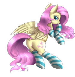 pridark:  I made a recolor of one of my commisisons &gt;-&lt; she looked really like fluttershy so I try this :P http://pridark.deviantart.com/art/Comm-Midnight-Dancer-419423914  &lt;3