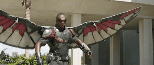 wearewakanda:  Falcon + Scarlet WitchMore from tonight’s new ‘Captain America: Civil War” clip here!WΛW  | Like : Tweet : Pin : Blog#WeAreWakanda  