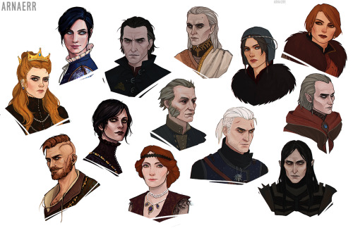 arnaerr:decided to put together all characters from the witcher 3 that I’ve drawn over the las