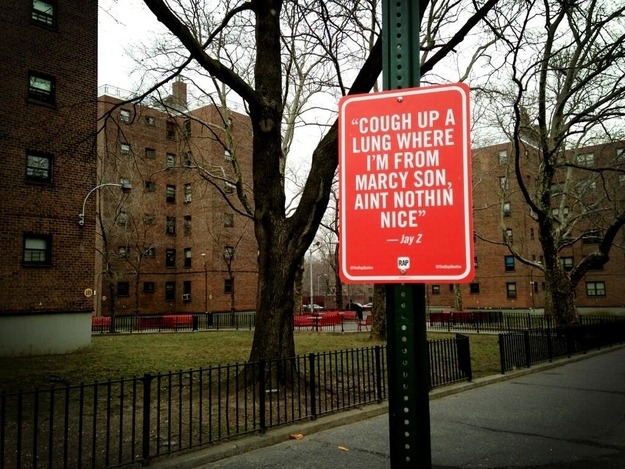 buzzfeedmusic:  These hip hop lyric sign posts need to stay up forever.  