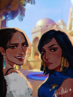 mylifewithfel:  miradoki:    There are so many beauties in overwatch ♥ Hangin’ around at the Temple of Anubis.    symmy &lt;3 