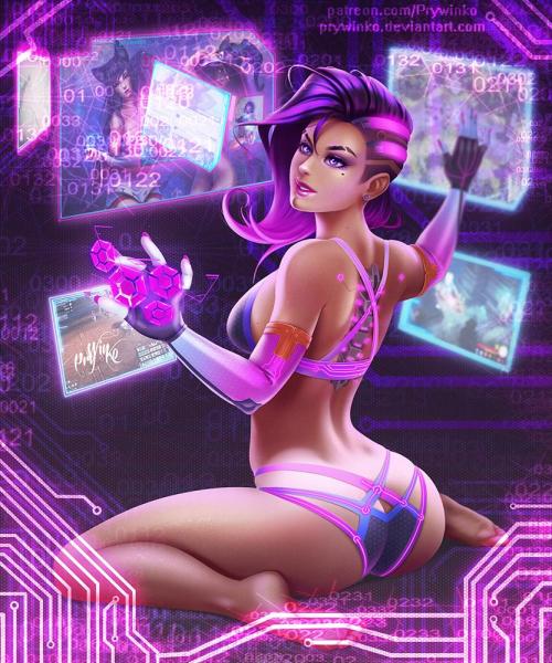 Porn Sombra doing some casual hacking (PryWinko) photos