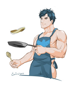 evinist:  Your boyfriend Grayson cooks you