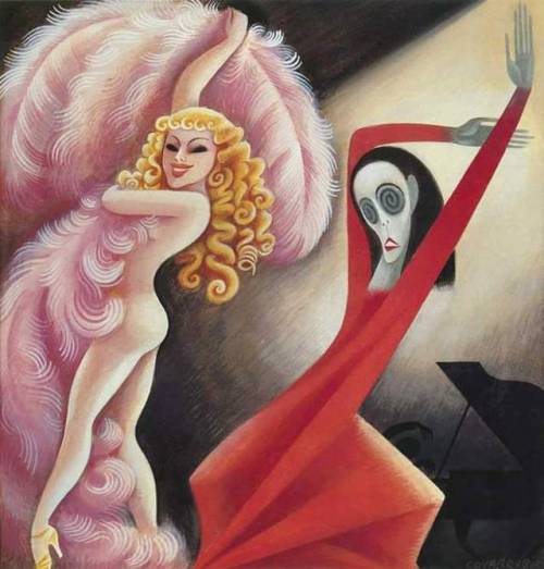 amydunny: Miguel Covarrubias Sally Rand & Martha Graham Vanity Fair, December 1934