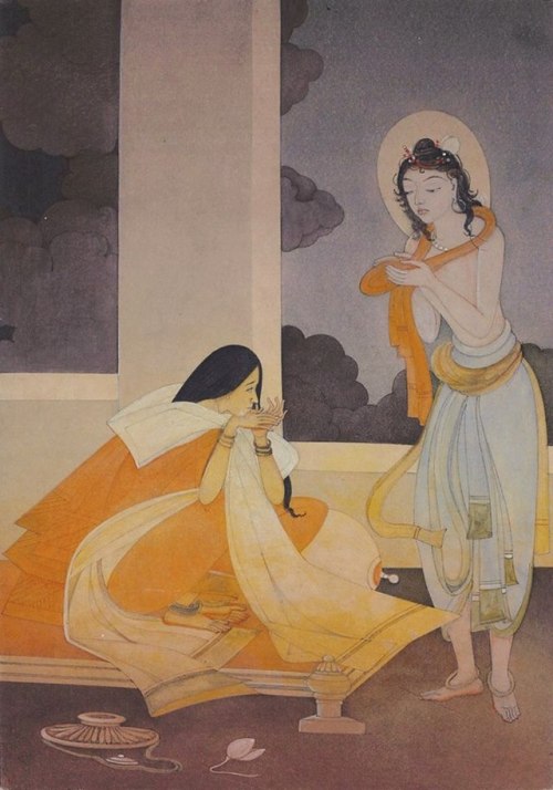 Geet Govinda… watercolour wash on mount board… 1950… Kshitindranath Majumdar