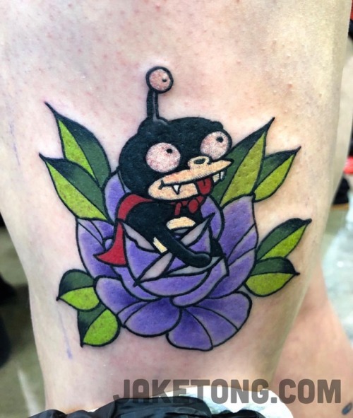 #lord #nibbler! Done at the @villainarts #chicago #tattoo convention. Thanks for the gust Melissa! .