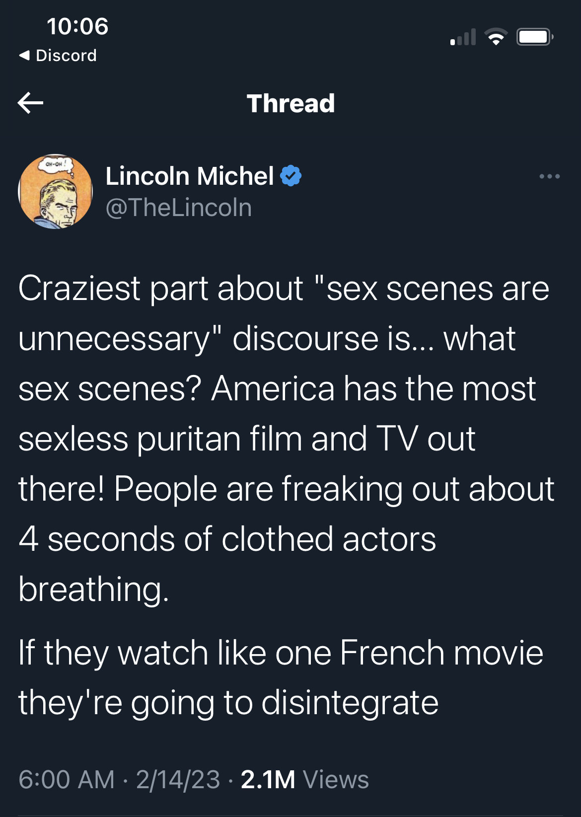 amaditalks:zweihanderblue:memecucker:If there is something that you cannot stand seeing in film or TV, then it’s your responsibility to learn about what you want to watch before you watch it. Media isn’t going to conform to your desires just because
