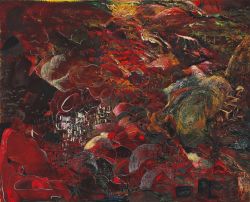 thunderstruck9:  Doris Bloom (Danish, born South Africa 1954), King of your heart in the blind days, 1990. Oil on canvas, 164 x 203 cm.