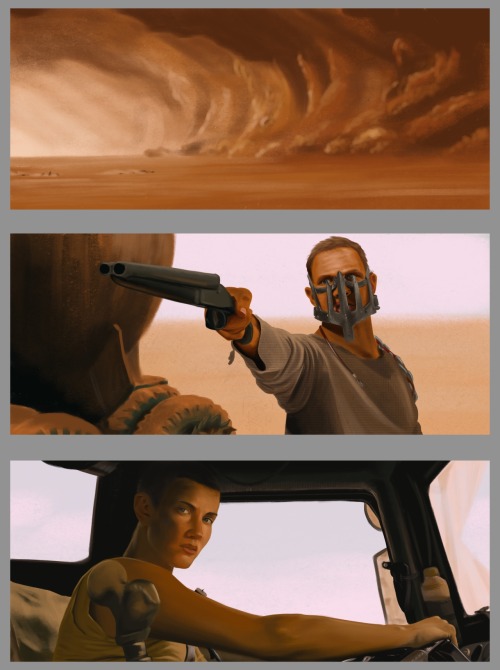 pearl-kite:Next movie recommended was Mad Max: Fury Road, so I grabbed three random frames and tried