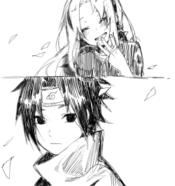 thetangles:  ★  kkento  |  &lt;3 サスサク  &lt;3   ☆ ⊳ sakura and sasuke (naruto) ✔ republished w/permission