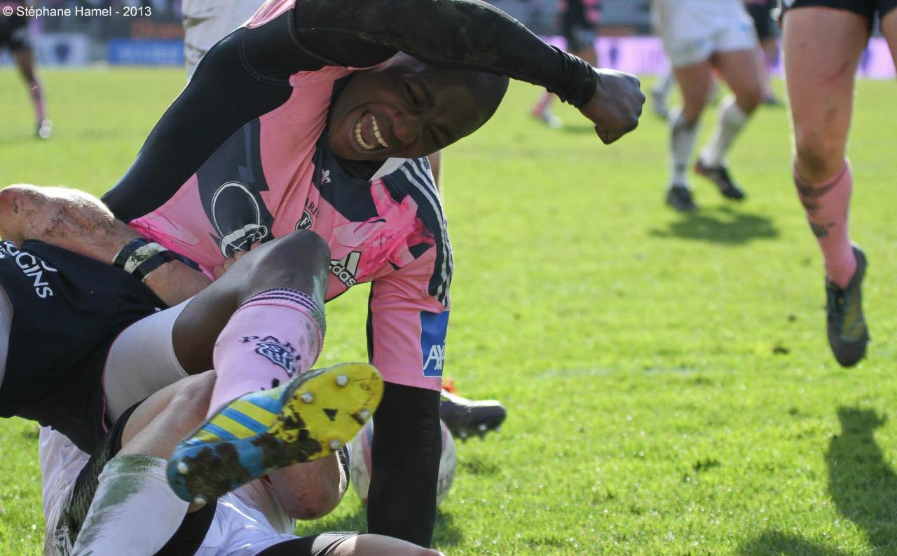 rugby-pictures:  Focus : Djibril Camara Club : Stade Français Age : 24 ansNationalité : FrançaisTaille
