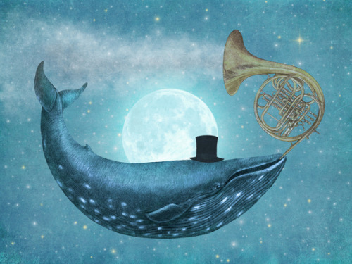 sweetest-creature: bestof-society6: ART PRINTS BY TERRY FAN The Whale  Extinction  Cloud M