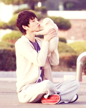 fyeahsongjoongki:  joongki x puppy 