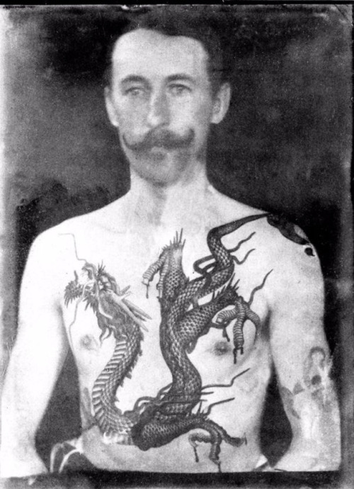 Tattoos by Sutherland Macdonald, late 1800s, England via