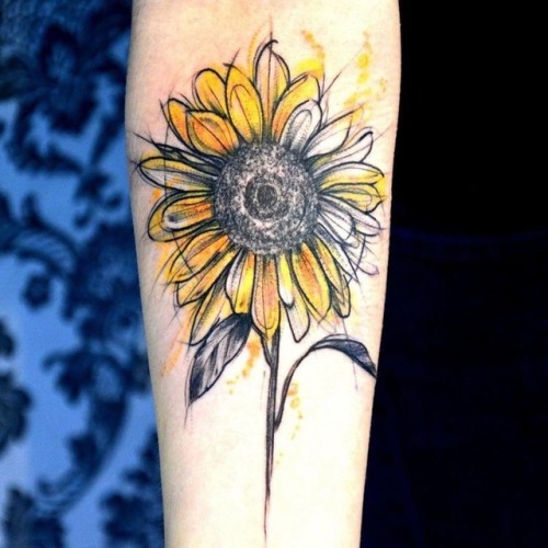 sunflower tattoo