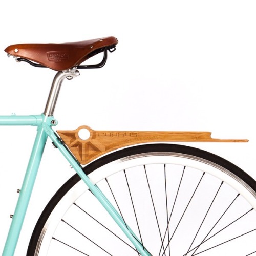 goodwoodwould: Good wood - ‘Slim’ all-in-one bike fender, lock holder and carry rack by Portland ba