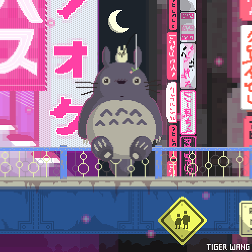 took me forever but 16 hours later I finally finished my Totoro gif :p