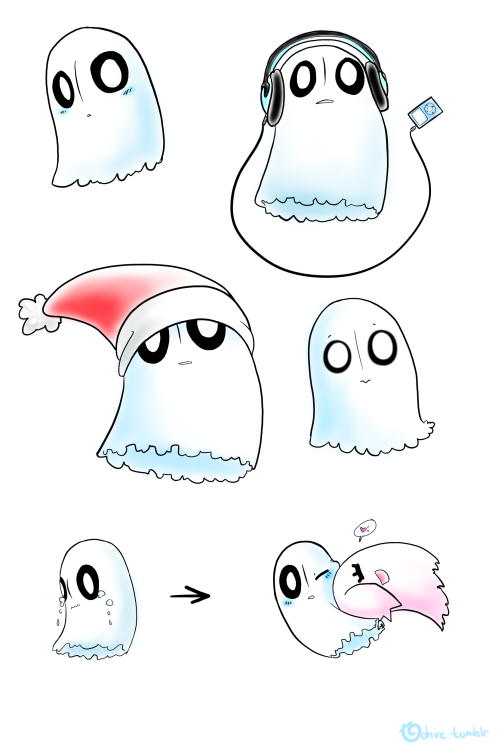 Instead of sleeping, I end up doodling cute ghosts. Livin’ tha Life.