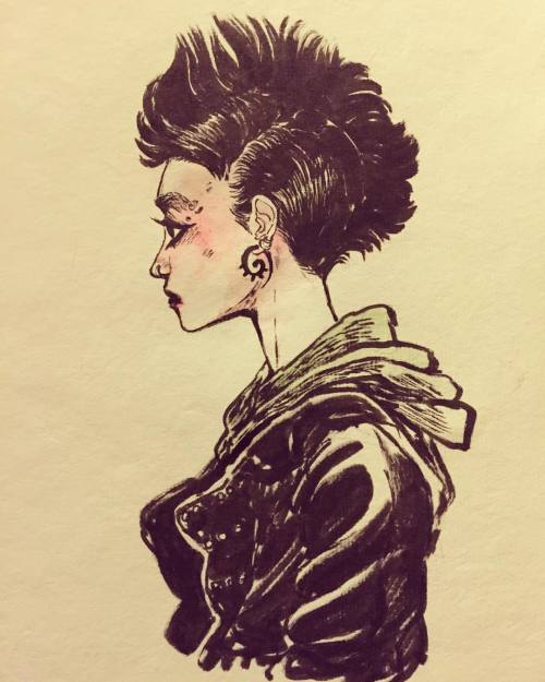 jisook86:#inktober #girlwith #dragontattoo #rooneymara #lisbethsalander