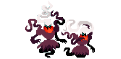 pixelatedcrown:  haven’t posted pixel pokes for a while, here’re some darkrai doodles