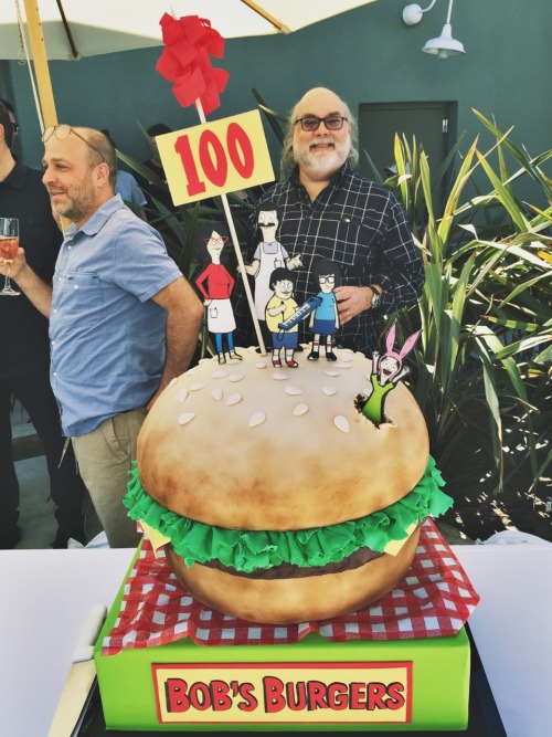 bentoboxent:  The table read and celebration of 100 episodes of Bob’s Burgers!!!