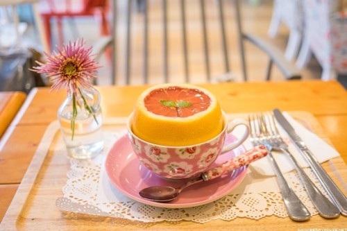 Honey Grapefruit 꿀자몽 &amp; Afternoon Tea Set 에프터눈 티 세트Cath’s Cafe 캐스카페, Samcheong-dong