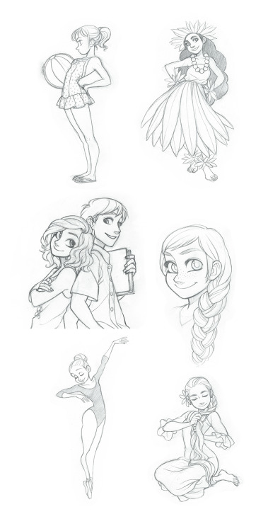sakurajoker:  Some sketches from my sketchbook :) 