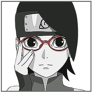 bleu-et-rose:  “She wears glasses that are in an elite and sophisticated-like style, so it gives off the impression of her being intellectual.“ [x] Sarada Uchiha Week - Day 3: Glasses  