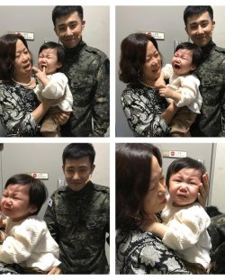 soooldout:  favorite new gyu pics with his crying nephew 